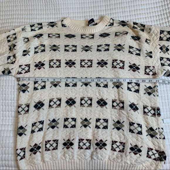 Vintage Bill Blass Menswear Sweater Size L Made in USA Hand Framed Cotton Blend - Picture 6 of 7